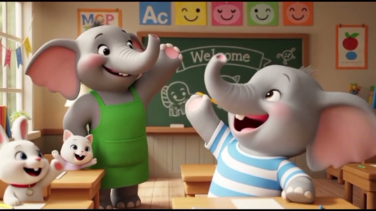 El Elefantito Va a la Escuela | Canción Infantil Educativa 🐘🎒