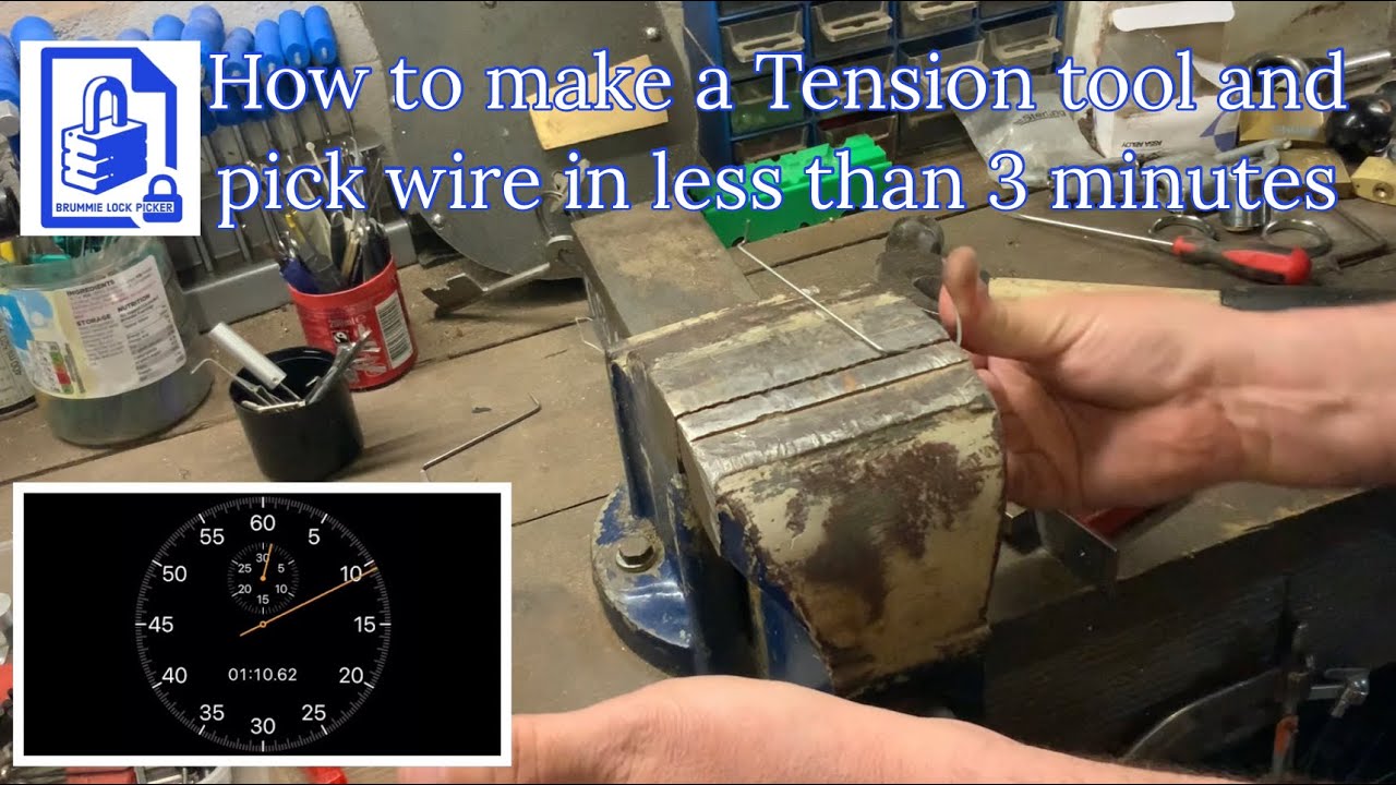 302. How to make a basic curtained mortice lock tension tool and pick wire in less than 3 minutes