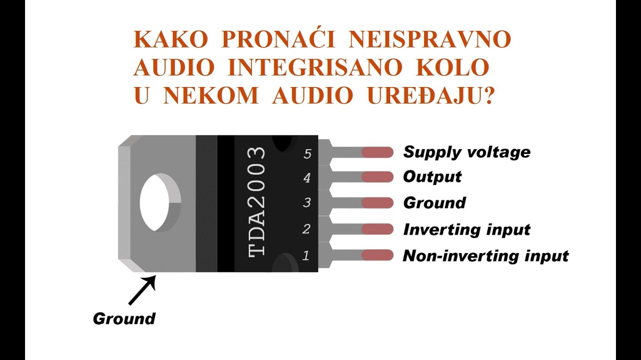 Kako pronaci neispravno audio integrisano kolo u pojačalu?