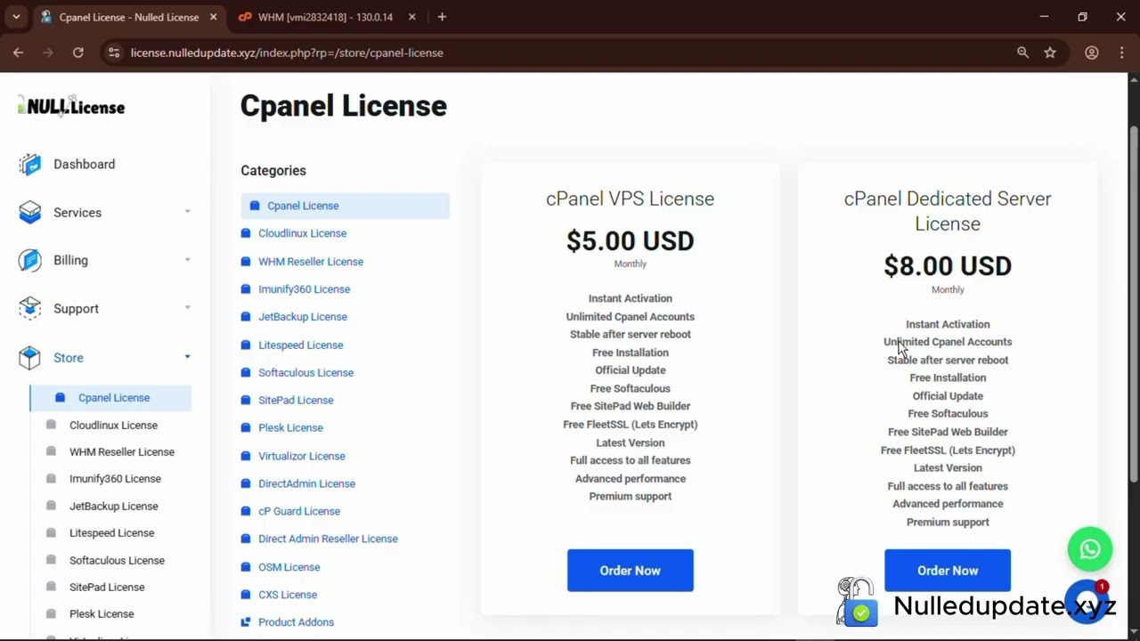 How to Get cPanel & WHM License | Unlimited Account | cPanel Shared License Cheap | Nulled Update