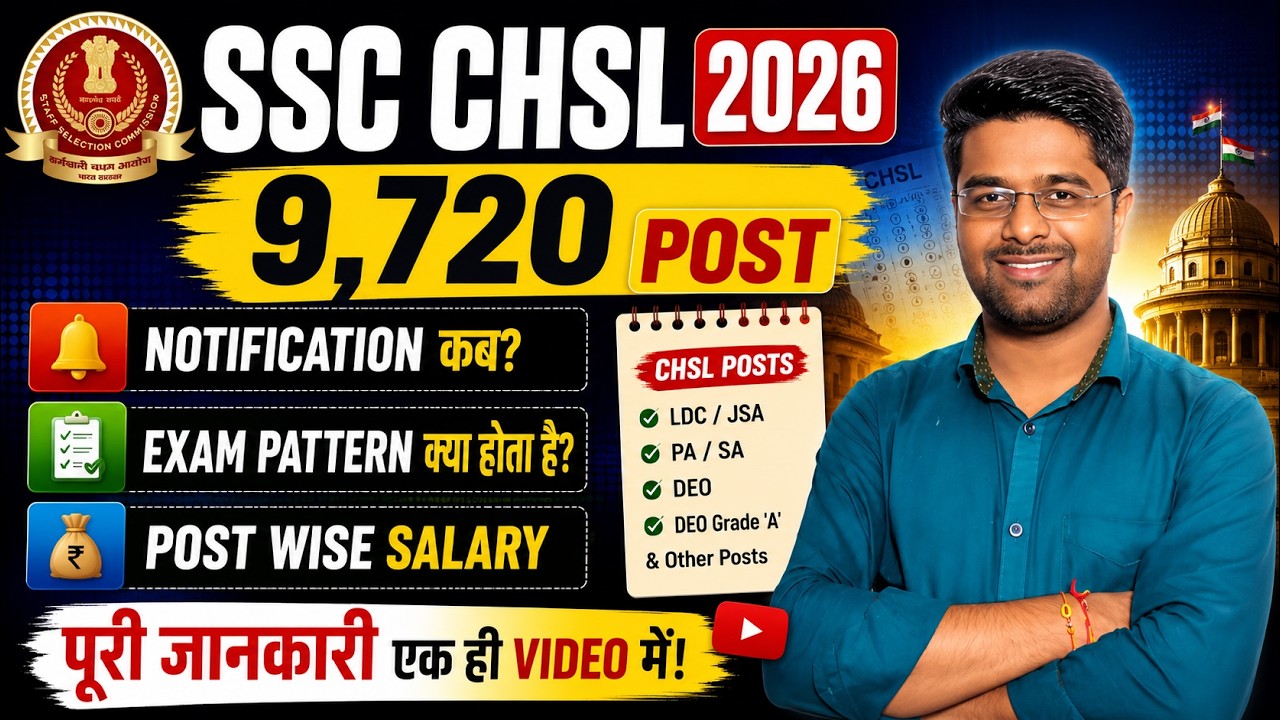 SSC CHSL Notification 2026 | SSC CHSL 2026 Form Fill Up Date | SSC CHSL Exam Date 2026