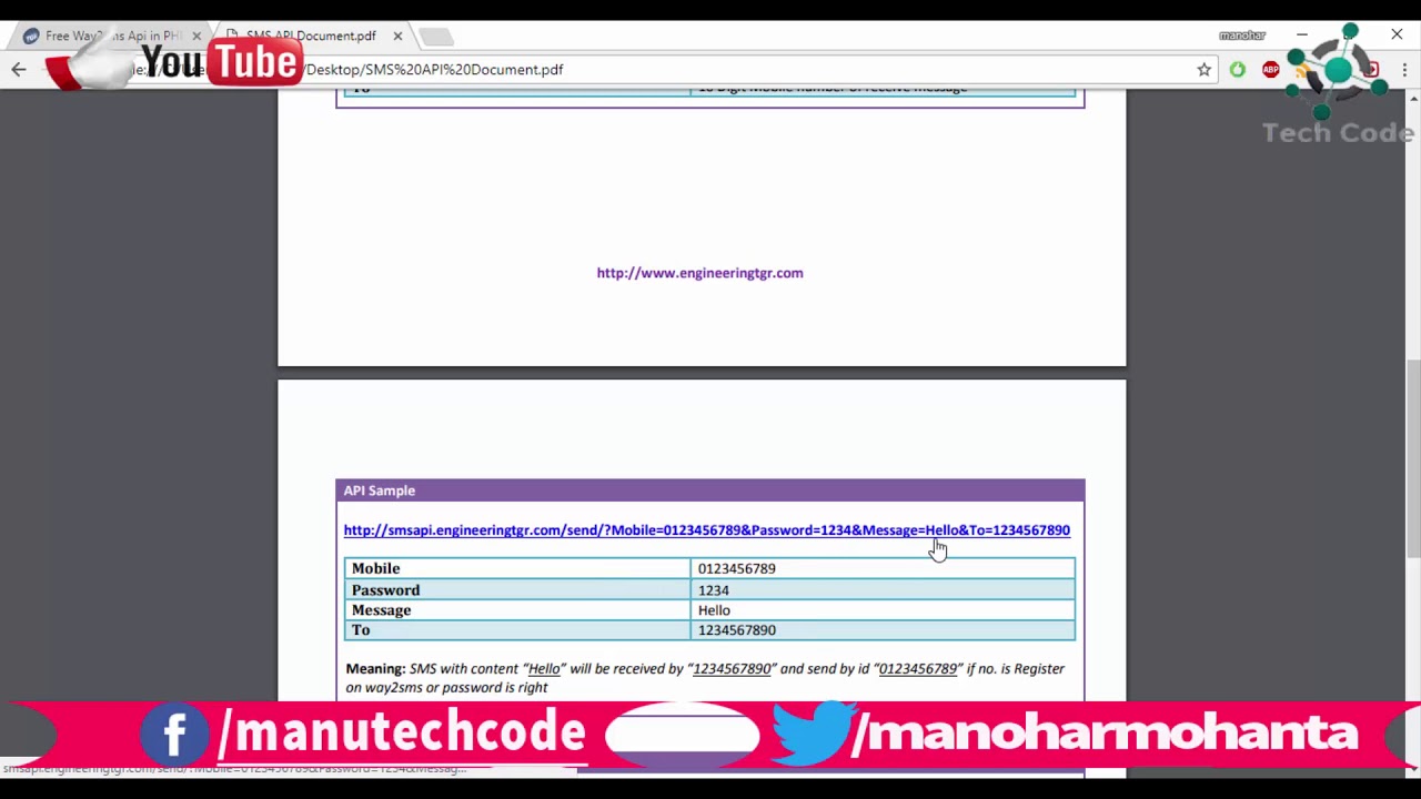 Free API For SMS/OTP Messages to Send From Way2sms