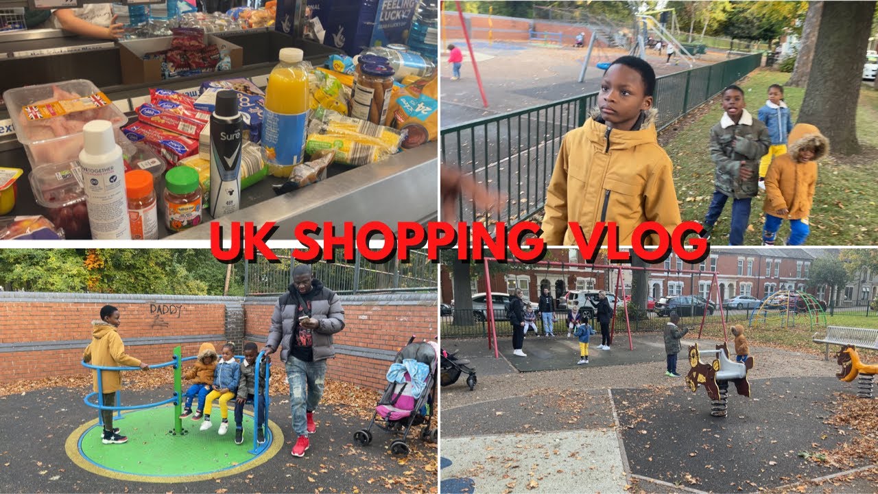 Uk living:My first shopping in the uk + my kids had fun in the playground #relocation