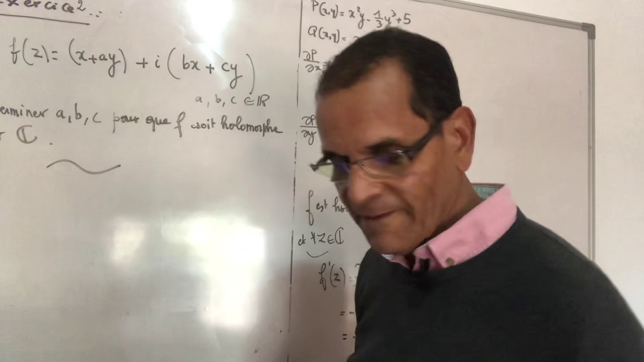 Analyse complexe (7/29):SMP/S3 (Exercises Fonctions Holomorphes ).