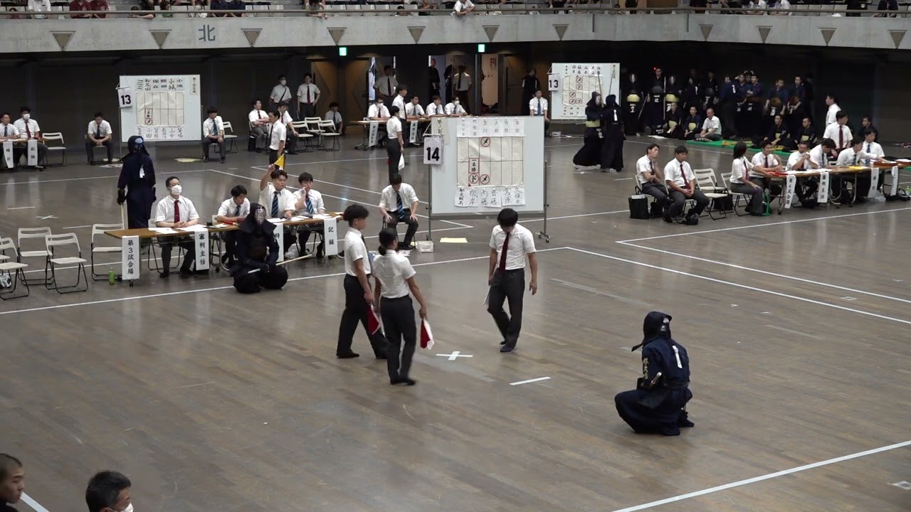 【男子団体戦・4回戦】山村学園×郁文館【山内旗倉澤杯争奪高校剣道大会】1村奈嘉×根岸・2及川×内藤・3大島×齊藤・4寺井×宮原・5多並×久保木【R5/2023/8/16～17・東京武道館】