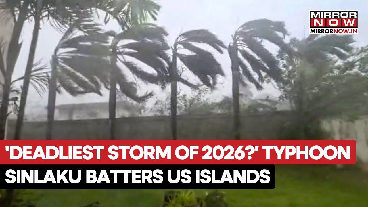 Typhoon Sinlaku Unleashes Fury On Remote Islands With 200+ Kmph Winds | US ON HIGH ALERT