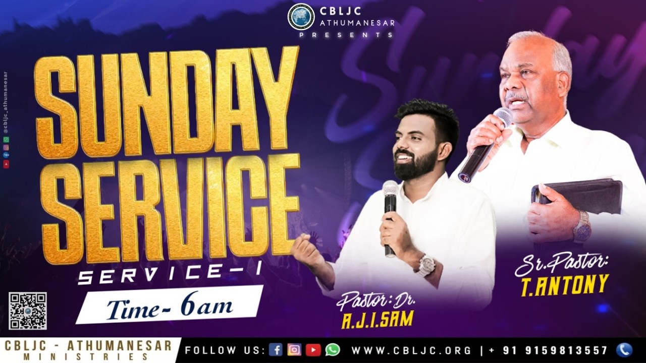 🔴🅻🅸🆅🅴  | SUNDAY SERVICE - I | 15/02/2026 | Sr. Pas T. ANTONY | Pas A.J.I.SAM