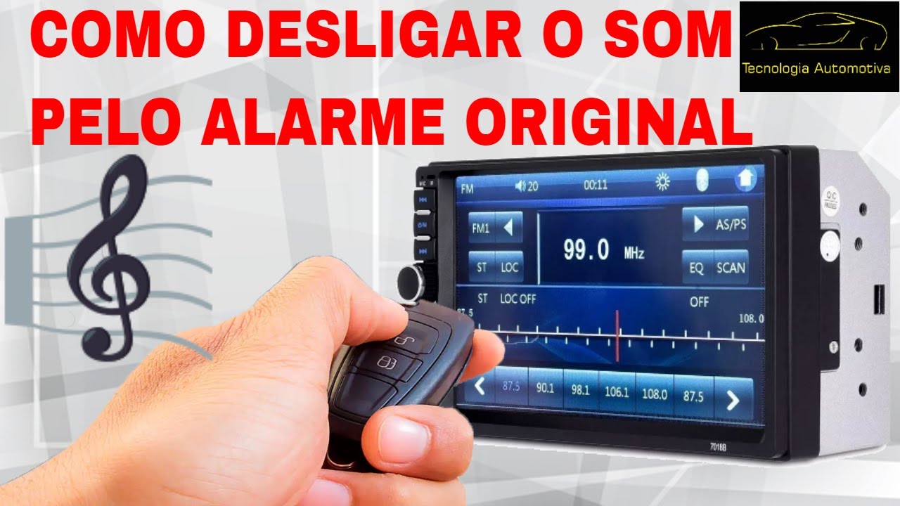 Como desligar o som pelo alarme original