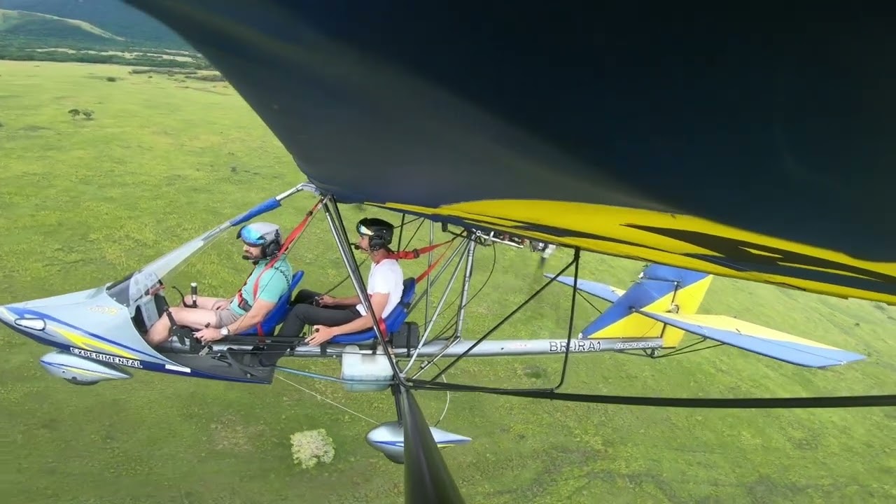 VOO DEMONSTRAÇÃO DECOLAGEM E POUSO ULTRALEVE V200 #avião #aviação #voo #decolagem #aviation #pouso