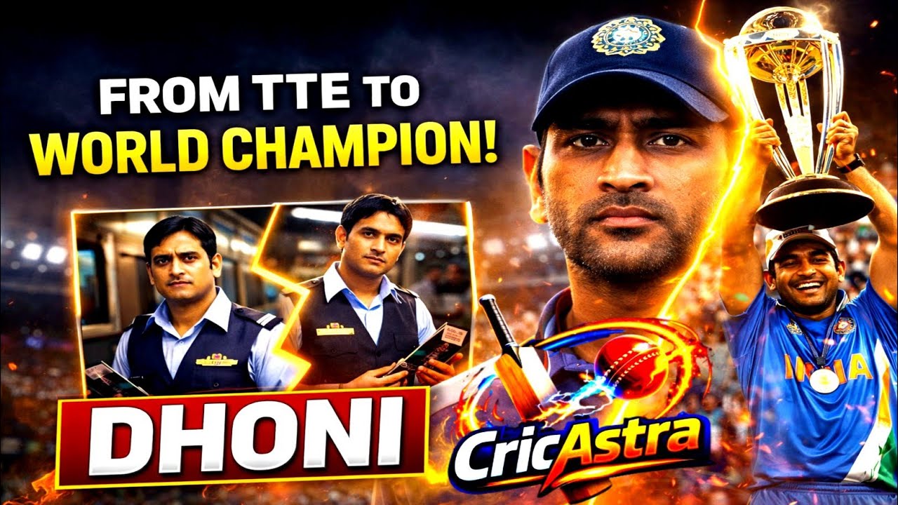 MS Dhoni | टिकट कलेक्टर से दुनिया का सबसे महान कप्तान | Untold Story | MS Dhoni Biography CricAstra