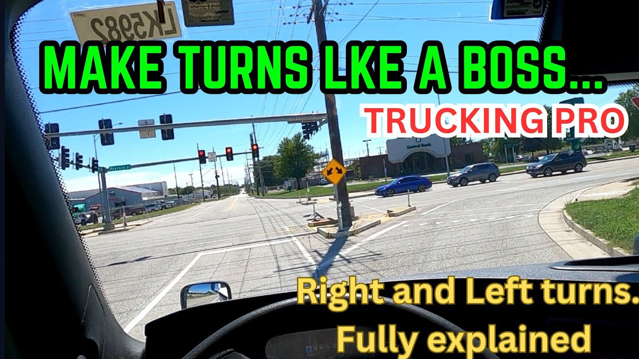 Turning a Truck with a Trailer #truckdriver #semi #trucking