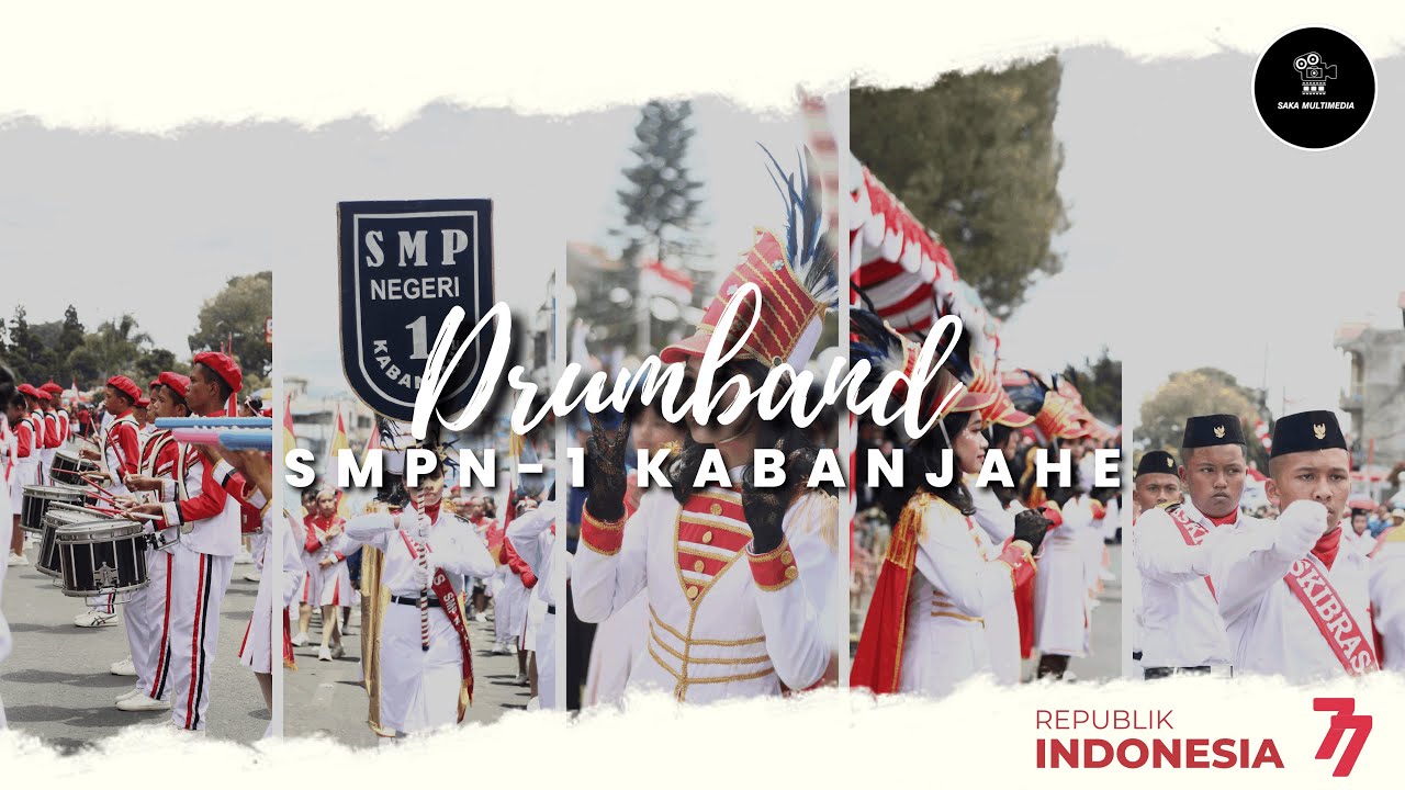 Drumband SMPN-1 Kabanjahe Dalam Memperingati HUT RI Ke-77