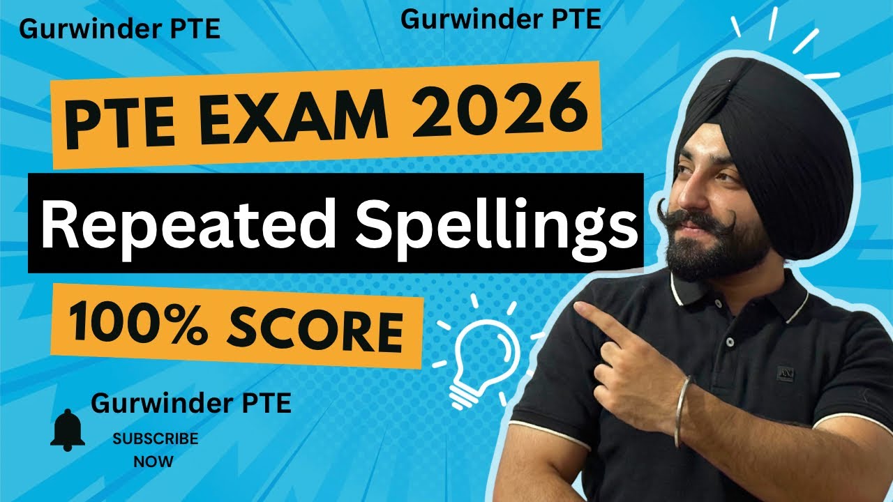 PTE exam listening most repeated spellings in 2026 ( Gurwinder PTE )