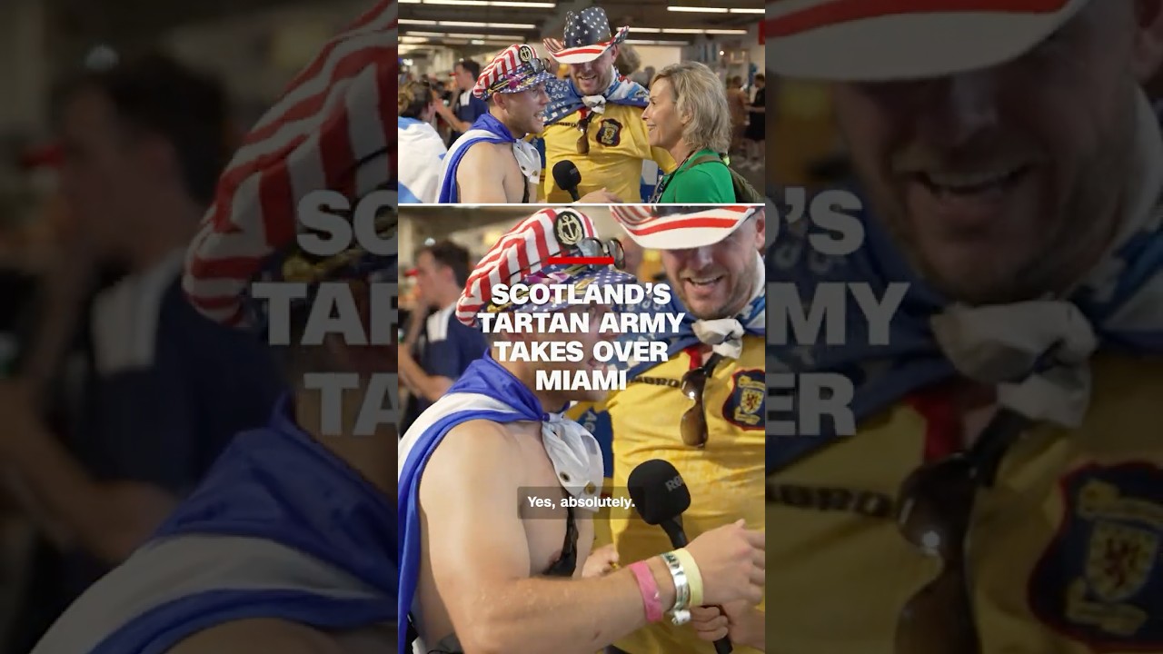 Scotland&rsquo;s Tartan Army takes over Miami Marlins game