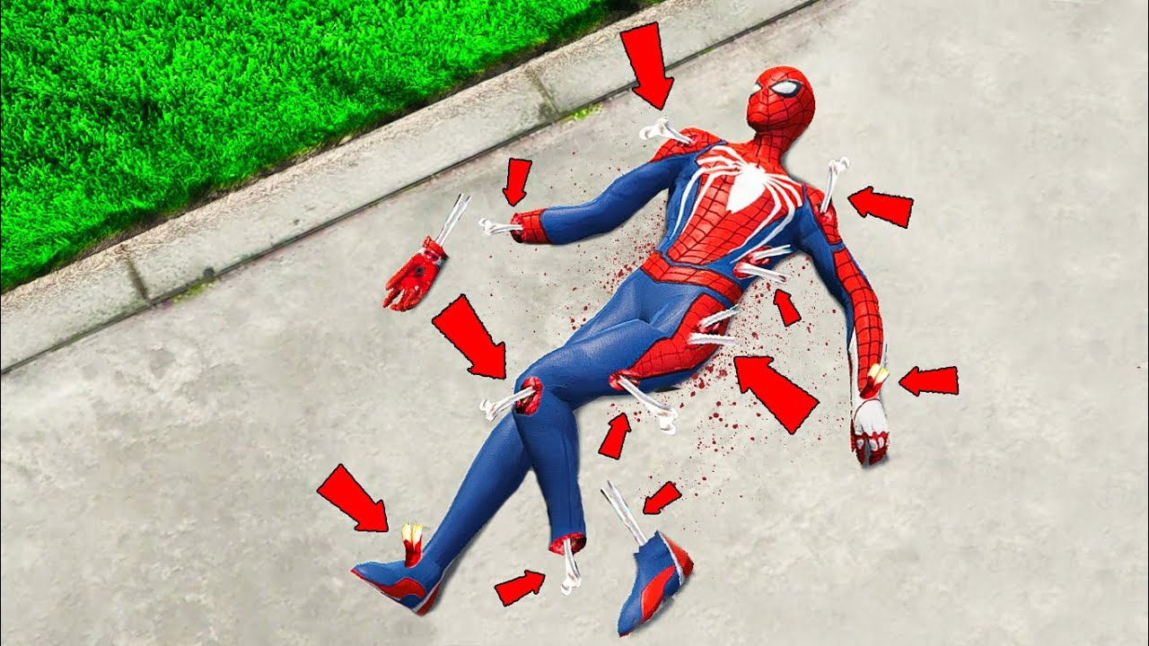 Spider-Man BROKE ALL of his BONES in GTA 5!