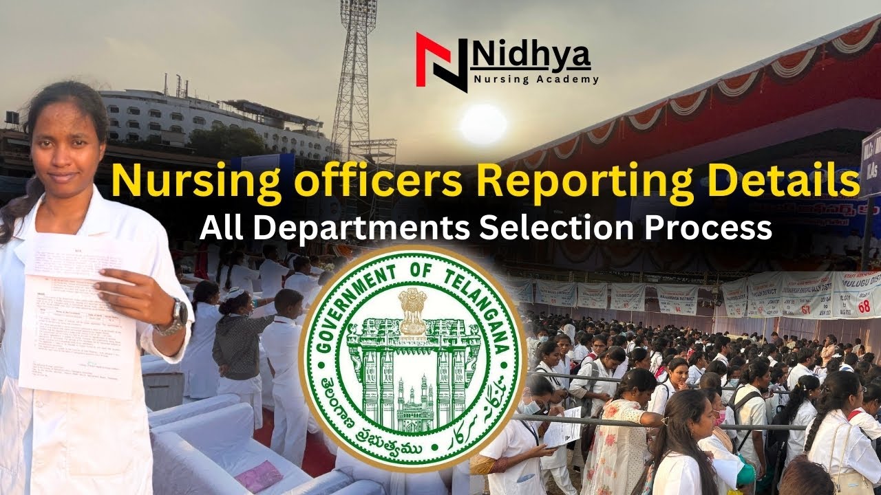 Nursing Officers Reporting Dept|| Staff Nurse Salary in Telangana 