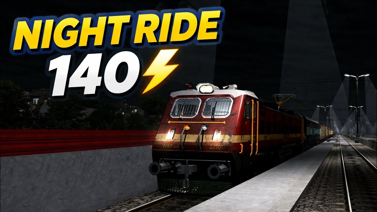 ICF Utkrisht Superfast Express Night Ride 🚆 | 140 km/h Speed + Crossing | Train Simulator