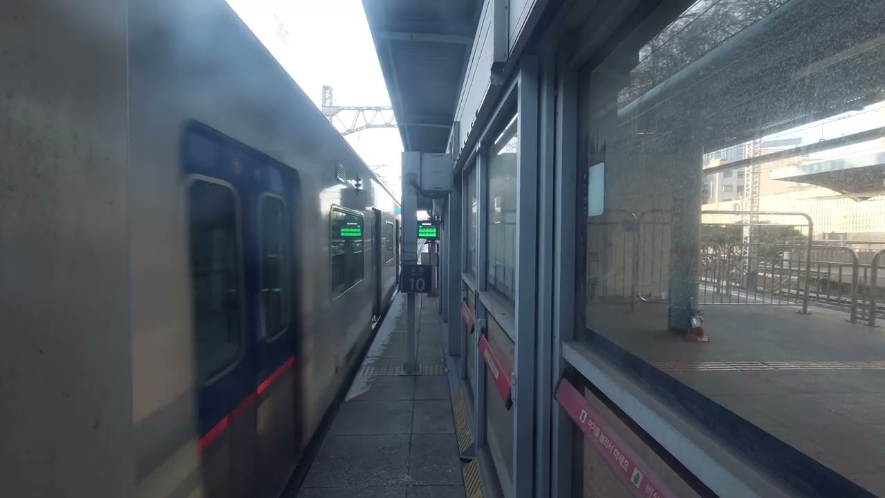 1호선 큐브 312B25편성 인천행 열차 도원역 발차