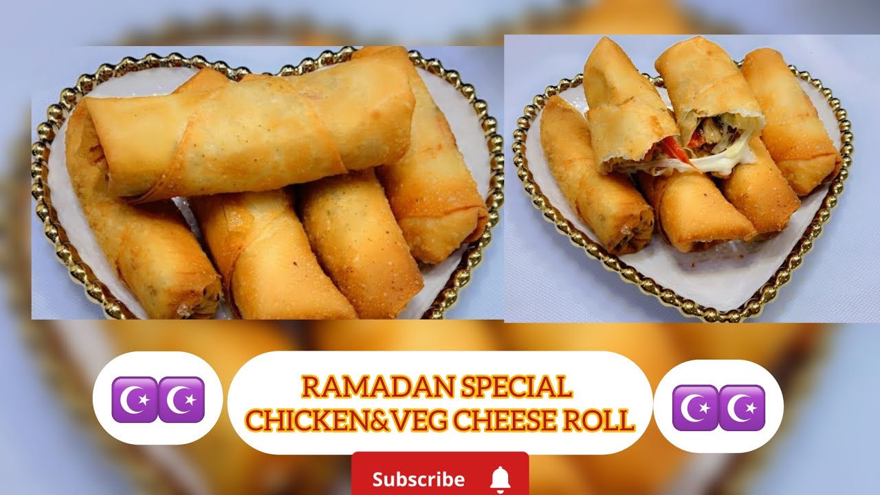 RAMADAN SPECIAL RECIPE | CHEESY CHICKEN SPRING ROLL | EASY RAMADAN RECIPE