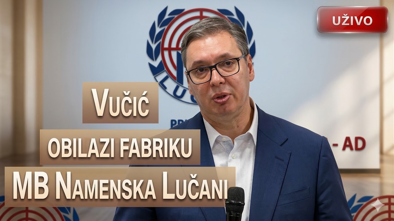 Vučić obilazi fabriku MB Namenska Lučani