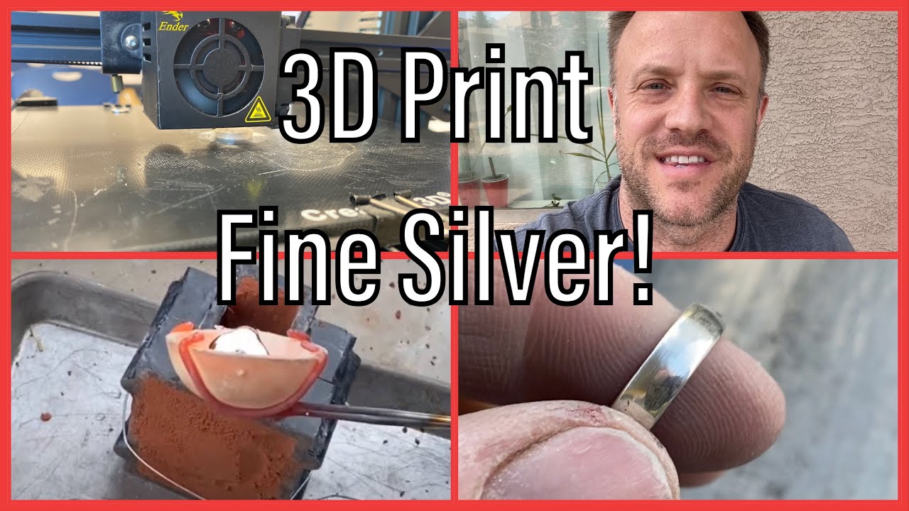 Casting a PLA 3D Printed Ring In Silver