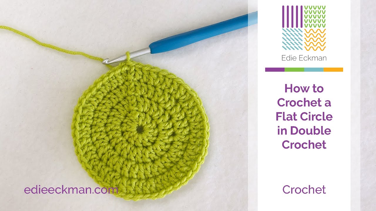 How to Crochet a Flat Circle in Double Crochet (Right-Handed)
