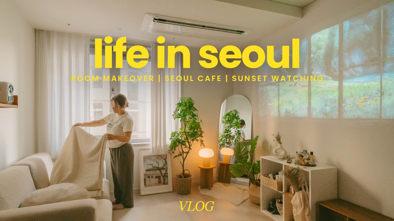 seoul vlog | aesthetic apartment makeover, cafe hopping, stand oil joey bag unboxing