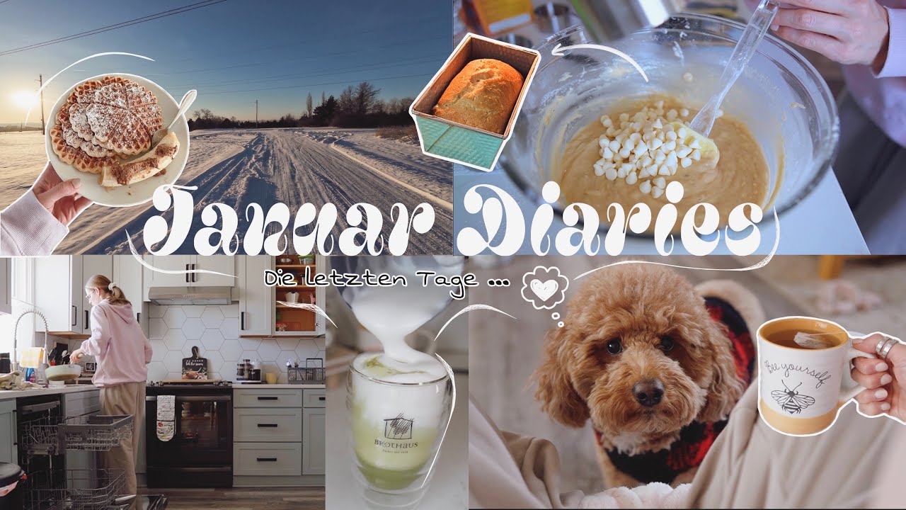 Letzten Tage im Januar 🤍🛁 Selfcare Moments | backen | viel Schnee | DIY Gel Nail Haul