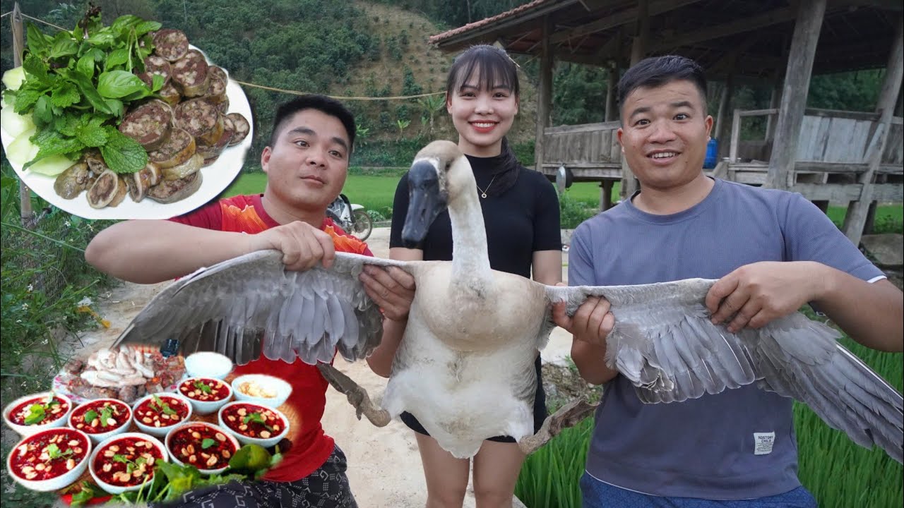 Dồi ngỗng đủ món tại nhà chung | Nhịp Sống Tây Bắc