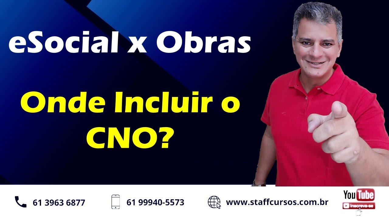 eSocial Obras - Onde Incluir o CNO ? #rh #obra #obras #esocial #folhadepagamento #sero #cno