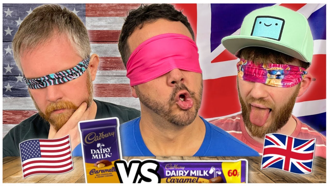 Americans Compare BRITISH vs US Chocolates | Blindfolded Taste Test!