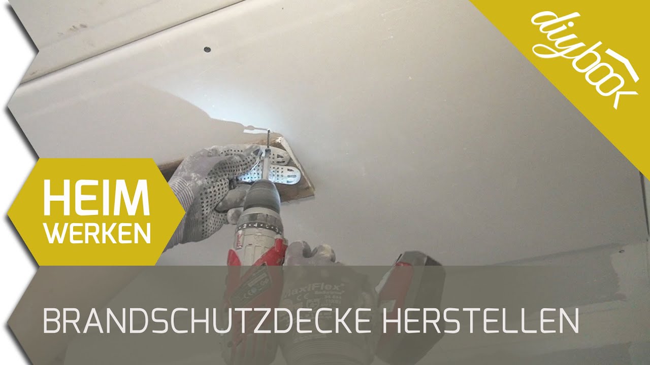 F90 Brandschutzzdecke herstellen - Trockenbaudecke doppelt beplanken