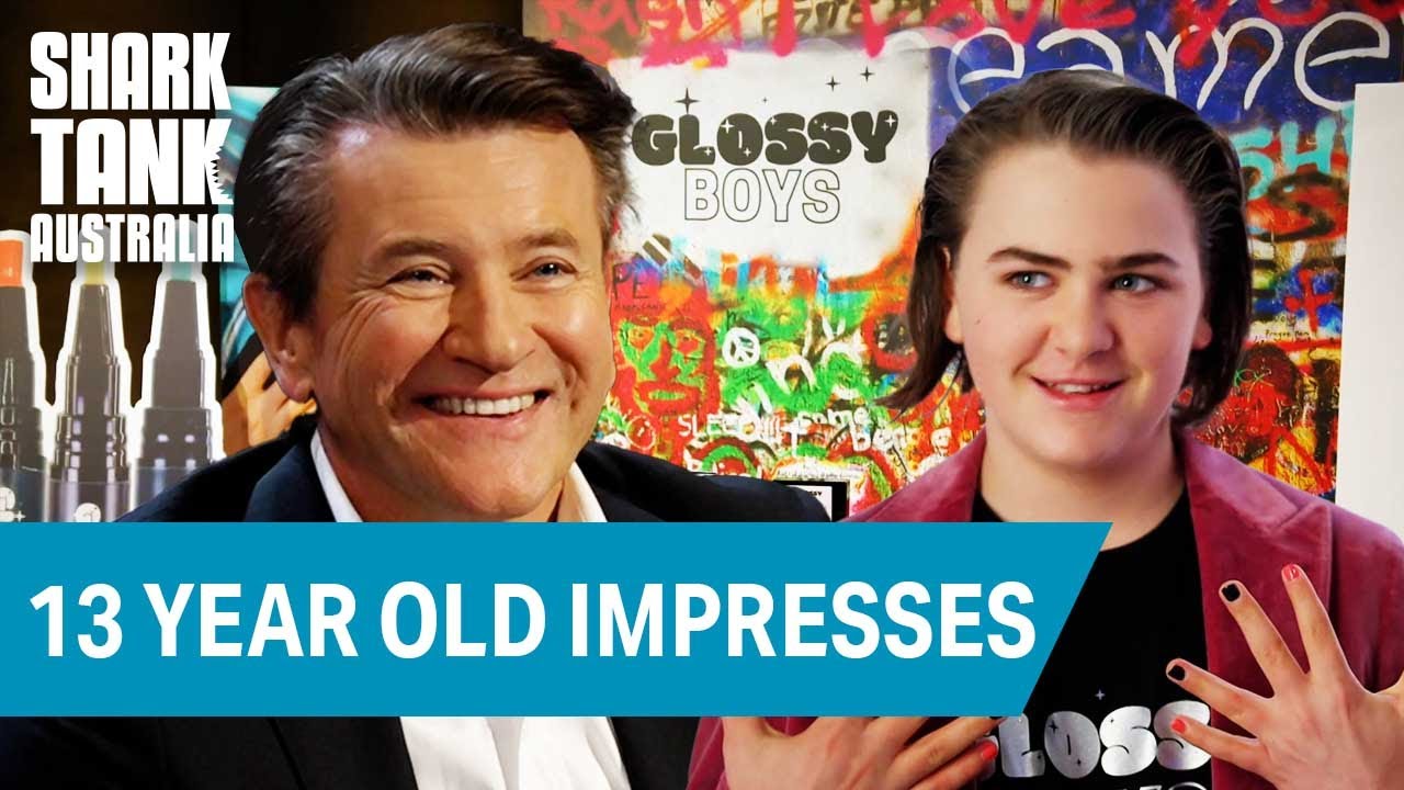 13-Year-Old 'Glossy Boys' Entrepreneur Impresses The Sharks | Shark Tank Australia