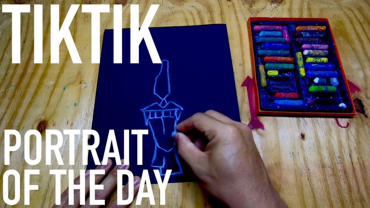 #20 TIKTIK  / Portrait of the Day / Art Therapy / Relaxing Art / Fast and Easy Art