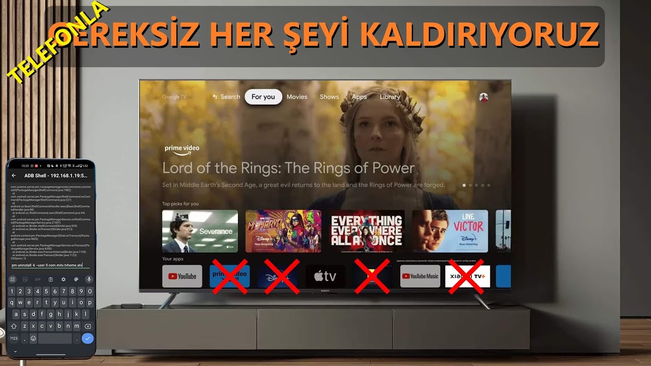 BU SEFER TELEFONLA! MI BOX'TA GEREKSİZ HER ŞEYİ SİLİN 🫵 PATCHWALL, XIAOMI TV, HATTA NETFLIX, AMAZON✅