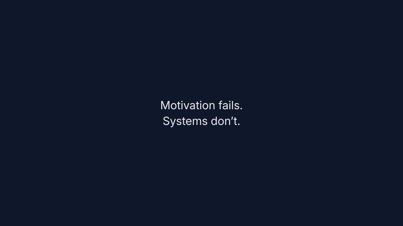 Why Motivation Doesn&rsquo;t Work (And What Works Better)