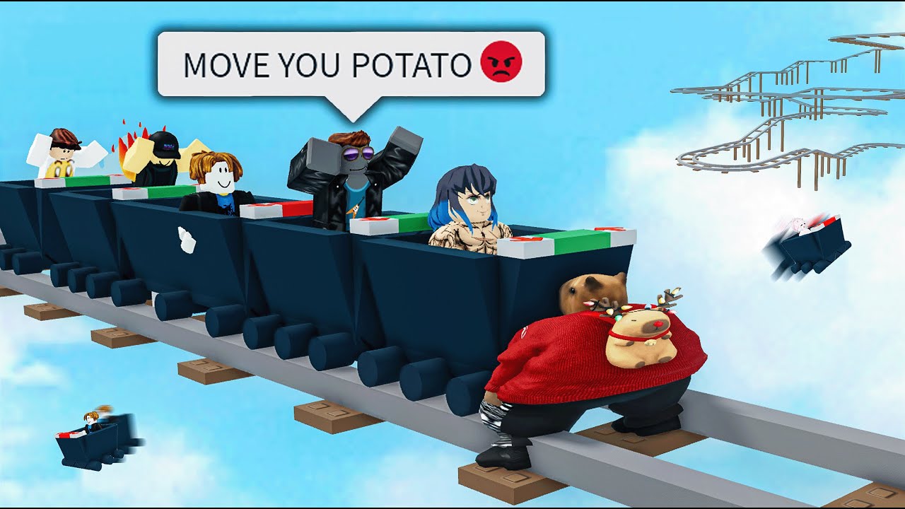 Roblox СМЕШНЫЕ МОМЕНТЫ Поездка на тележке (АДМИН) #24