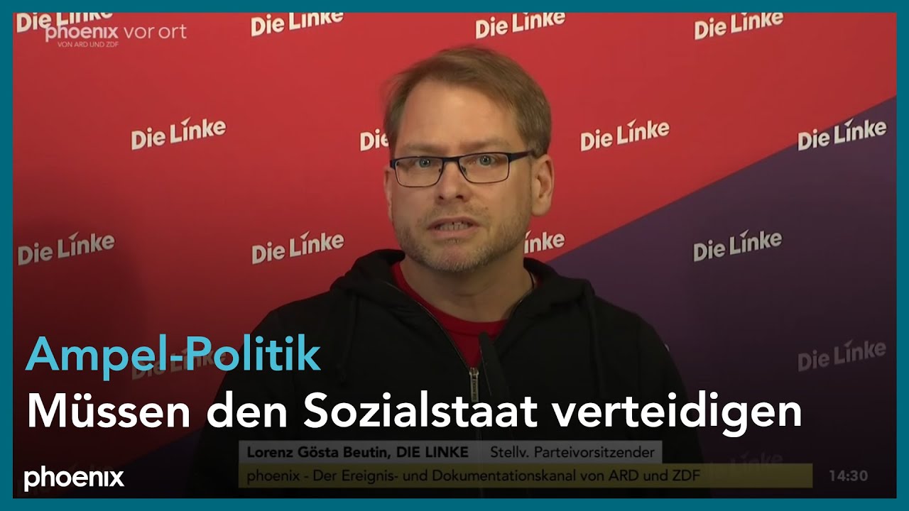 Pressekonferenz der Linken mit Lorenz Gösta Beutin am 26.02.24