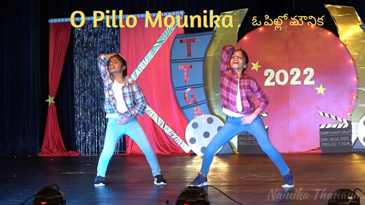 O Pillo Mounika | ఓ పిల్లో మౌనిక | Live dance | DJ Folk song | Nainika & Thanaya