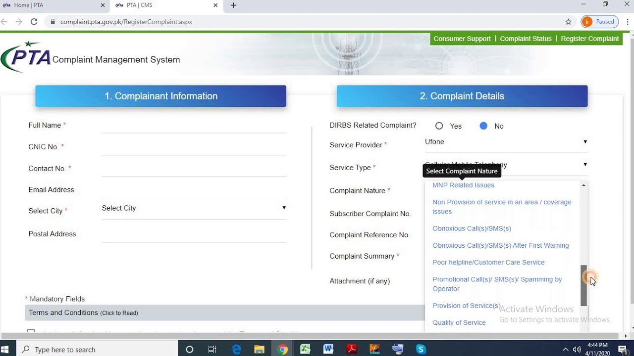 #Pta #complaint Pta online complaint Mobile Opperator| Jazz| Ufone| Telenor | Zong|Ptcl|brodband|etc