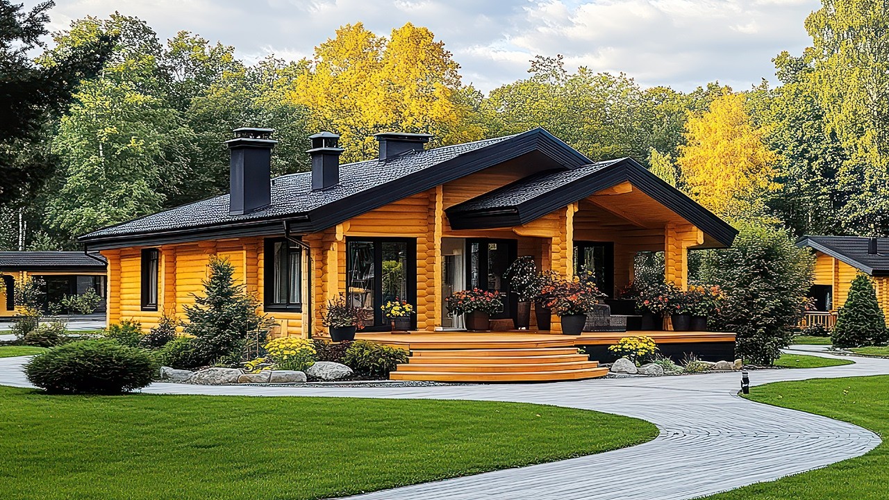 10 Cabin in the Suburban Unprecedented: Log Cabin with A Beautiful Front Yard