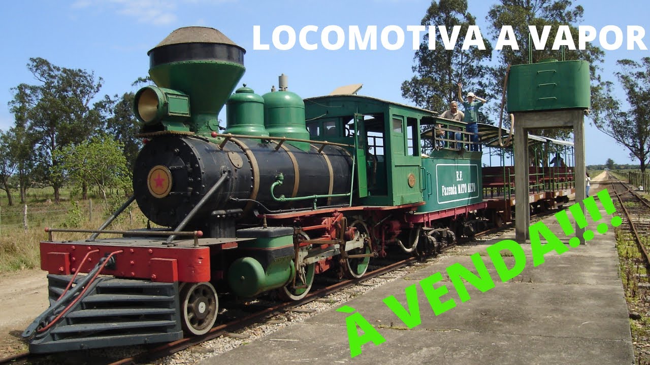 Locomotiva 89 a vapor à venda, totalmente operacionais, aqui no Brasil. Acompanhe as "Maria Fumaça"
