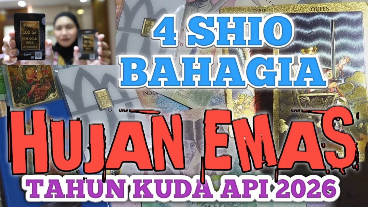 TAHUN KUDA  2026 I 4 SHIO HUJAN EMAS & PERAK 2026 I Rezeki Perhiasan Emas,Emas Batangan & Silver