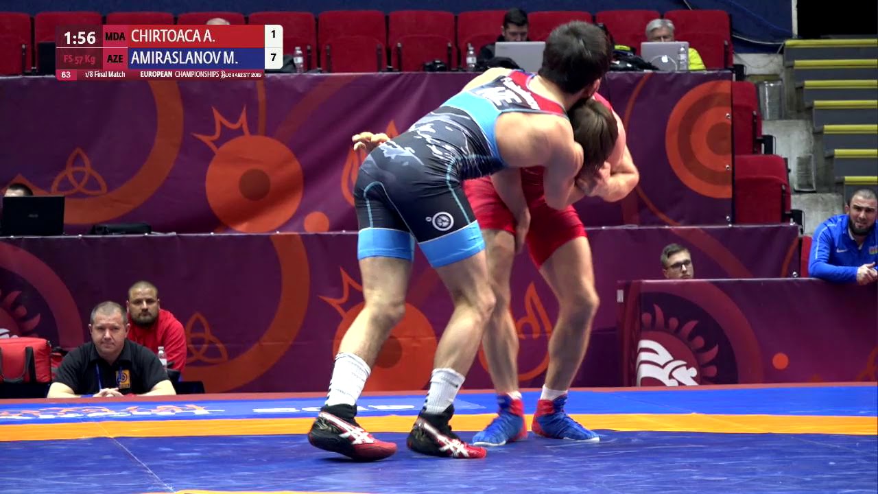 1/8 FS - 57 kg: A. CHIRTOACA (MDA) v. M. AMIRASLANOV (AZE)
