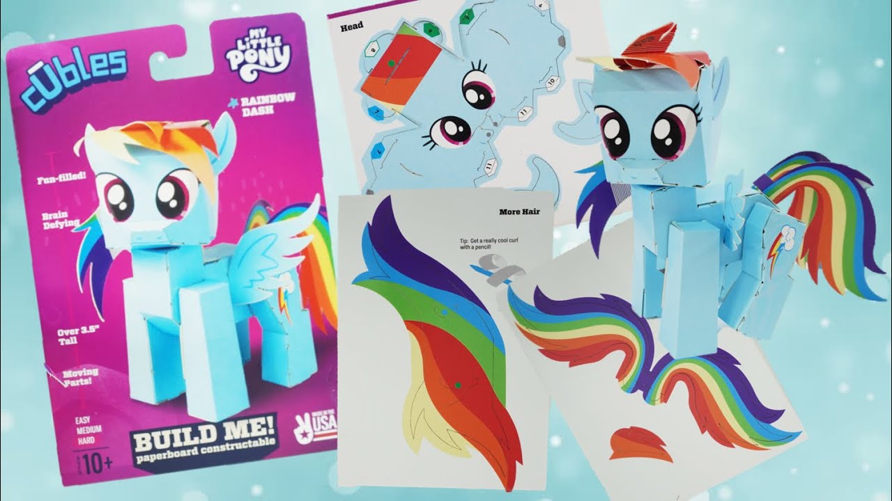 Building a 3D Paper Rainbow Dash - My Little Pony Toy Papercraft
