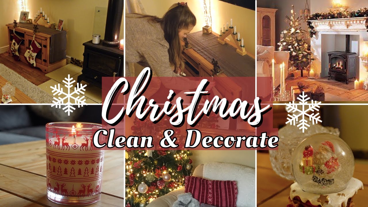 Christmas clean and decorate with me 2021 | no talking christmas decor ideas uk (part 1)