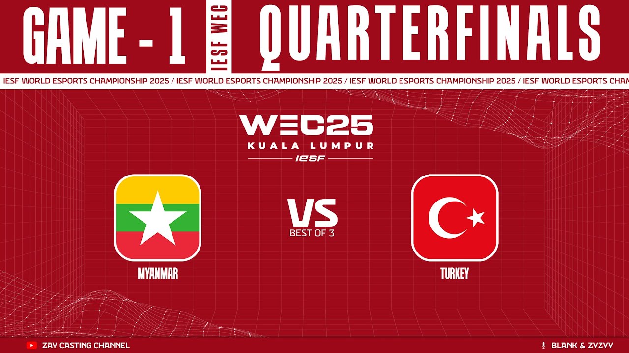 [Game - 1] Myanmar Vs Turkey | IESF 2025