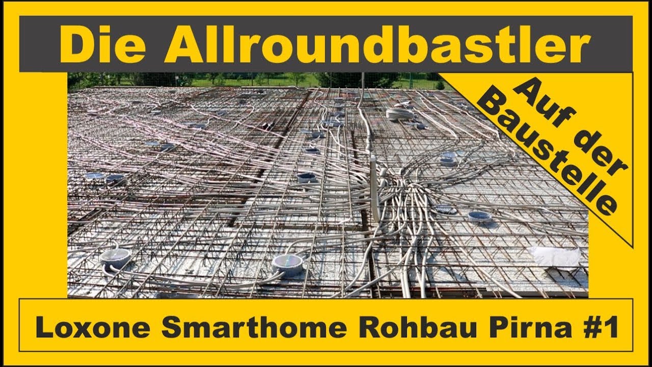 Loxone Smarthome - Rohbau in Pirna #1 - Leitungen in Filigrandecke verlegen