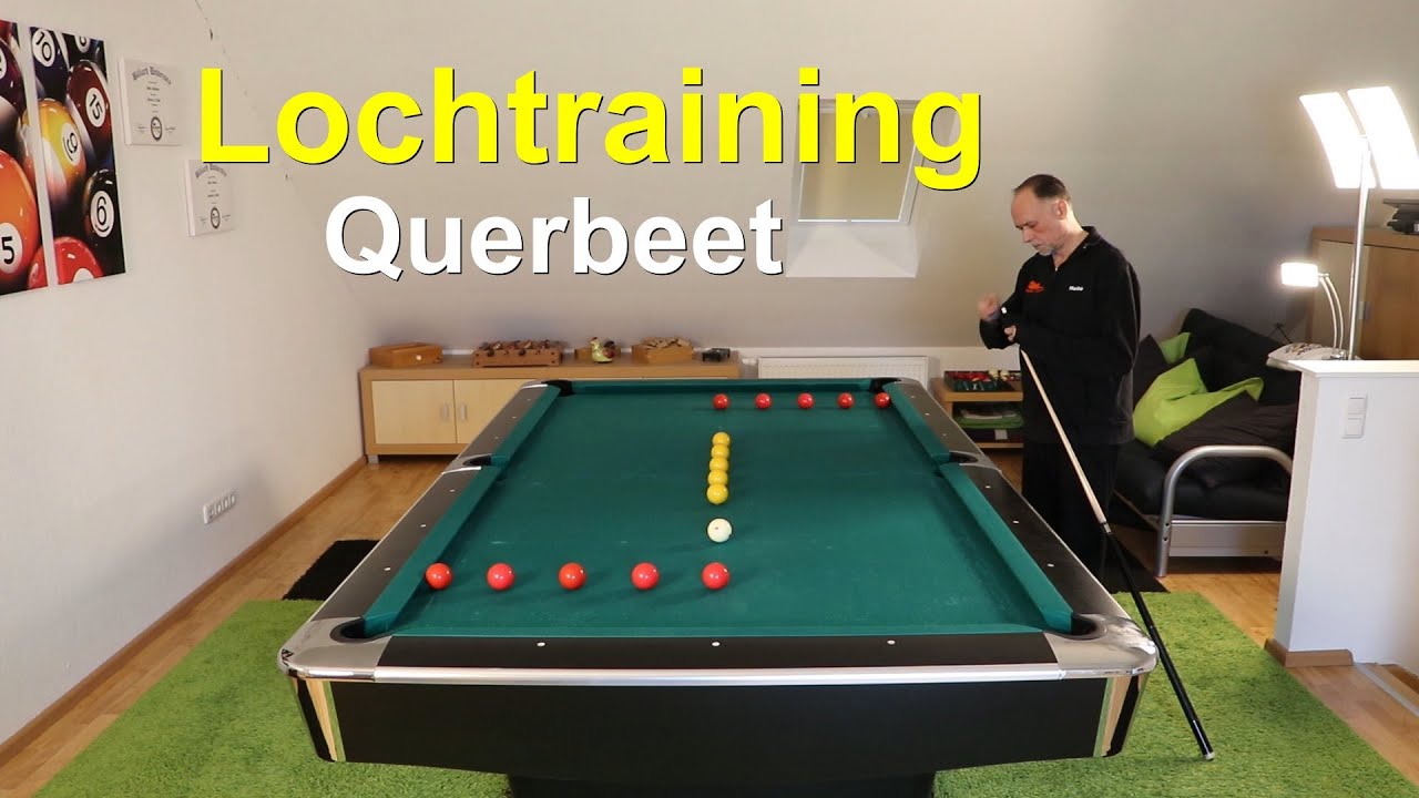 Lochtraining beim Pool Billard