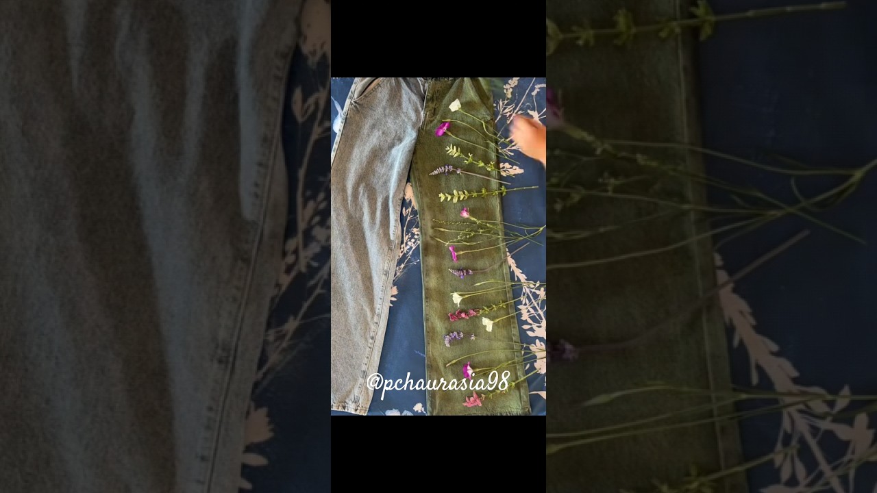 How to make new creativity for Jean's #sunprint #upycledfashion #slowfashion #handmade #cyanotype💥💕